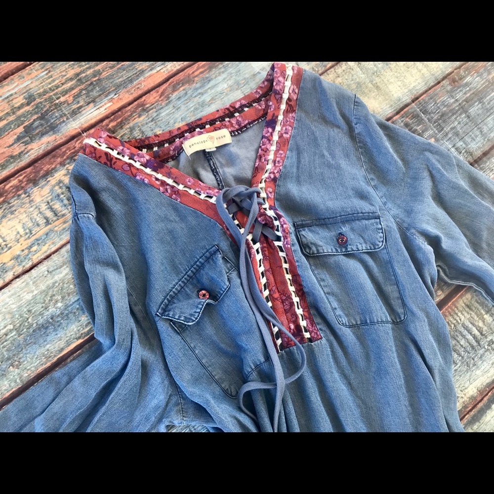 Penelope Rose Women's M soft Denim Dress - Picture 2 of 13
